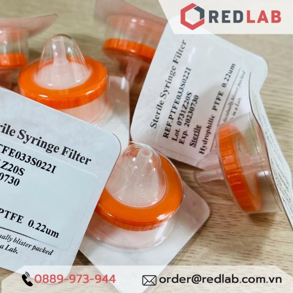 Đầu lọc Syringe PTFE 33mm tiệt trùng Finetech PTFE033S022