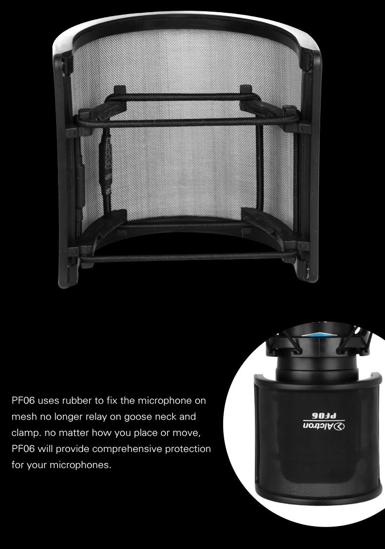 ROGTZ - Pop Filter Alctron PF06 - Lọc Âm Hiệu Quả, Bảo Vệ Micro Chuyên Nghiệp Lưới Kim Loại Cao Cấp Lọc Âm 99% Loại Bỏ Nhiễu Âm Tiếng Ồn Tiếng Vọng Bảo Vệ Micro Bụi Bẩn Công Trùng Hơi Nước Tương Thích Mọi Loại Micro Sang Trọng Dễ Lắp Đặt - Hàng Chính Hãng