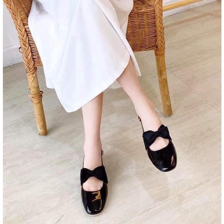 Giày Búp Bê đính nơ tiểu thư