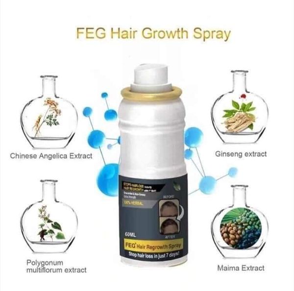 Xịt mọc tóc Feg - Siêu kích mọc tóc hiệu quả sau 15 ngày sử dụng 60ml