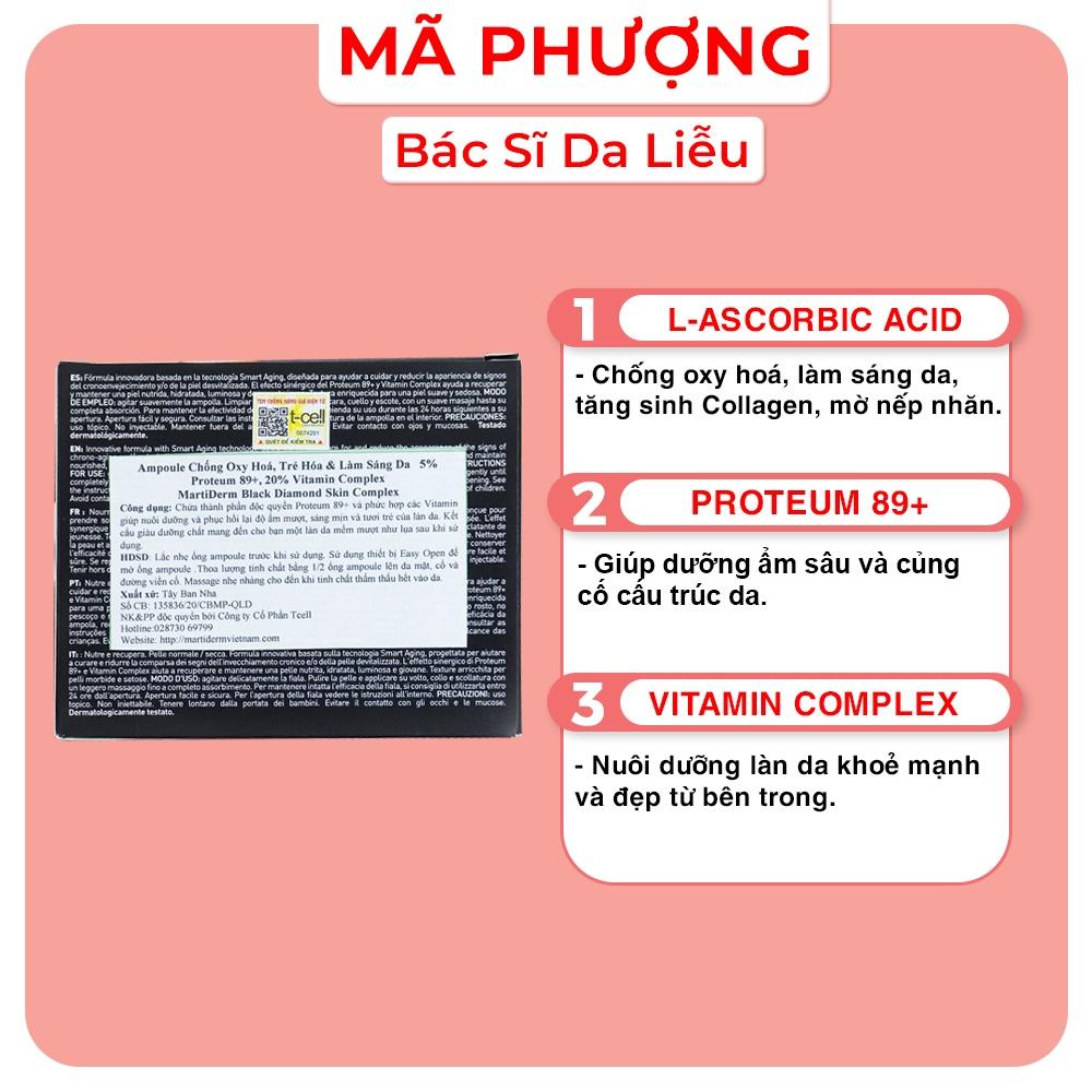 (ỐNG LẺ) MARTIDERM BLACK DIAMOND AMPOULE tinh chất sáng da trẻ hóa da