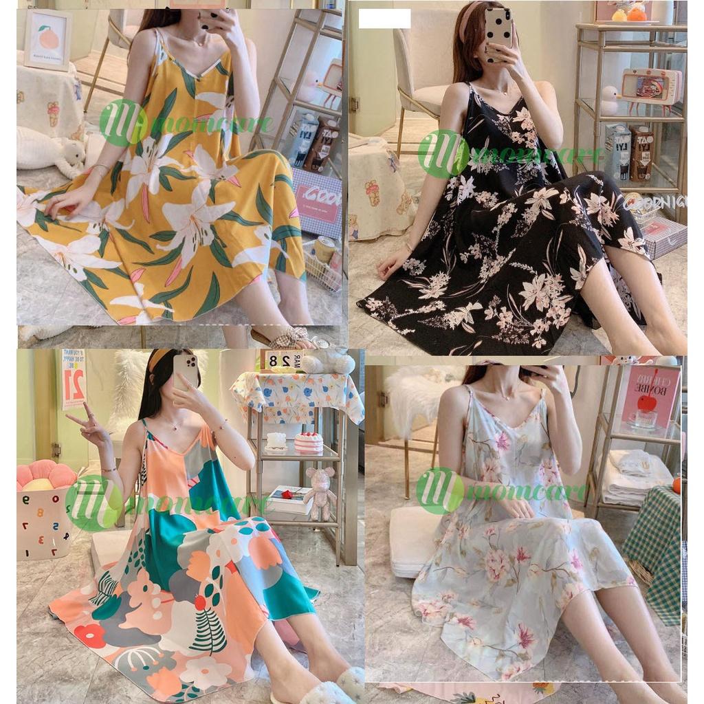 Váy lanh, váy ngủ mềm mát hoạ tiết trẻ trung, thời trang
