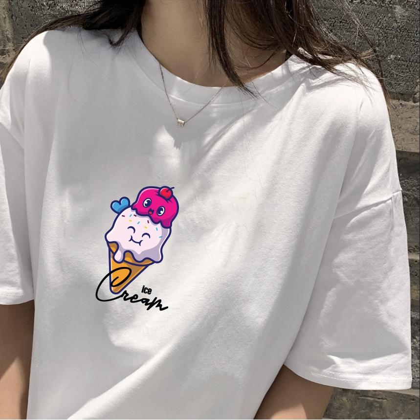 Áo thun nữ CREAM tươi mát dáng rộng unisex tay lỡ