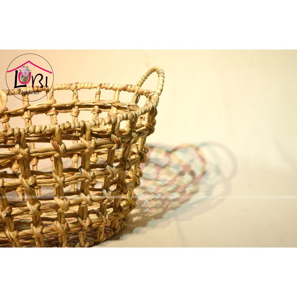 - Sọt đựng đồ lục bình hình oval - đơn giản, sang trọng
