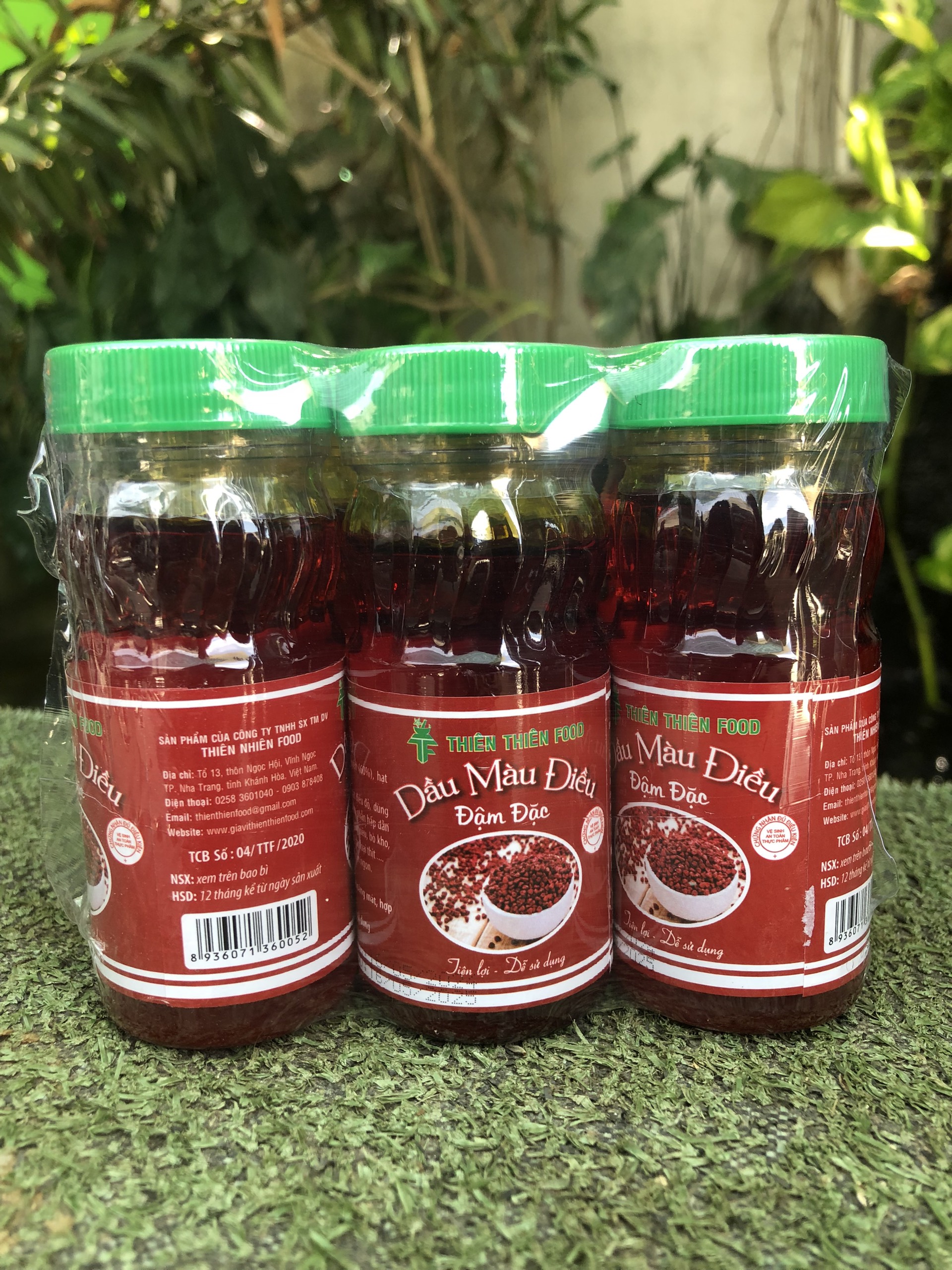 Combo 6 Hủ Dầu Màu Điều 100ml Thương Hiệu Thiên Thiên Food Gia vị Tạo Màu Cho Món Ăn