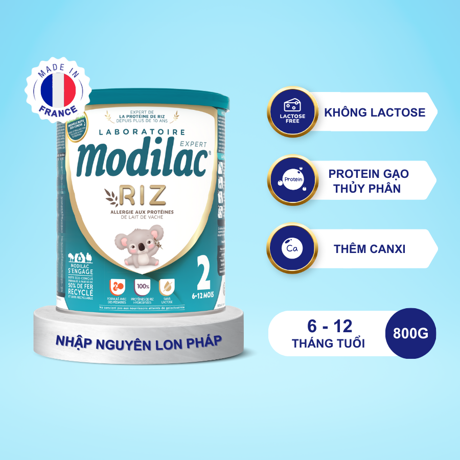 Sữa bột Modilac Expert Riz 2 800g