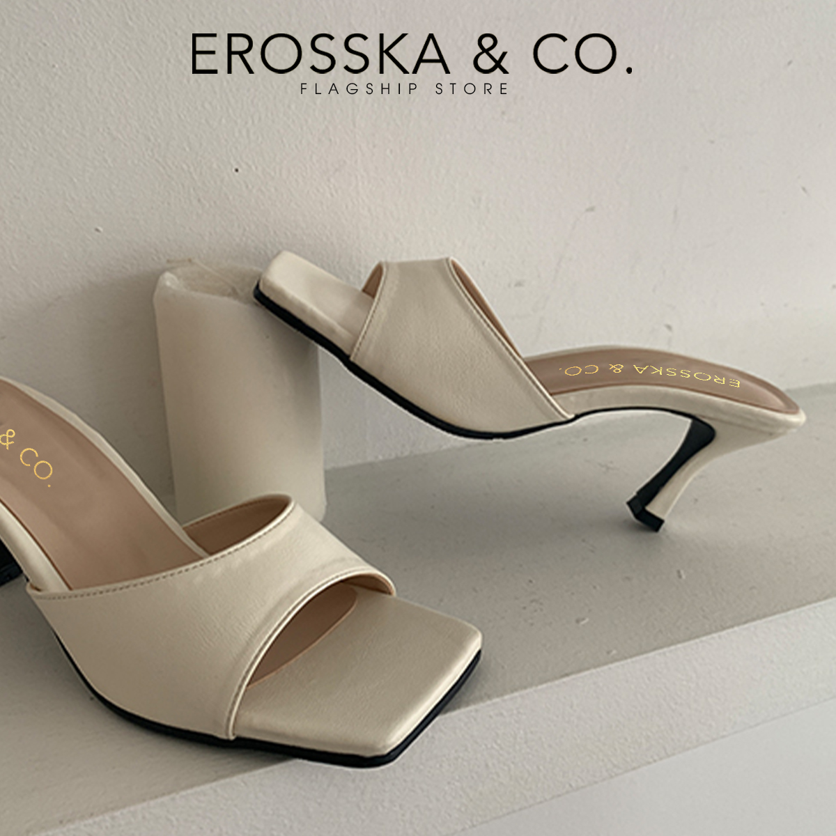 Erosska - Dép cao gót thời trang gót nhọn cao 7cm _ EM091