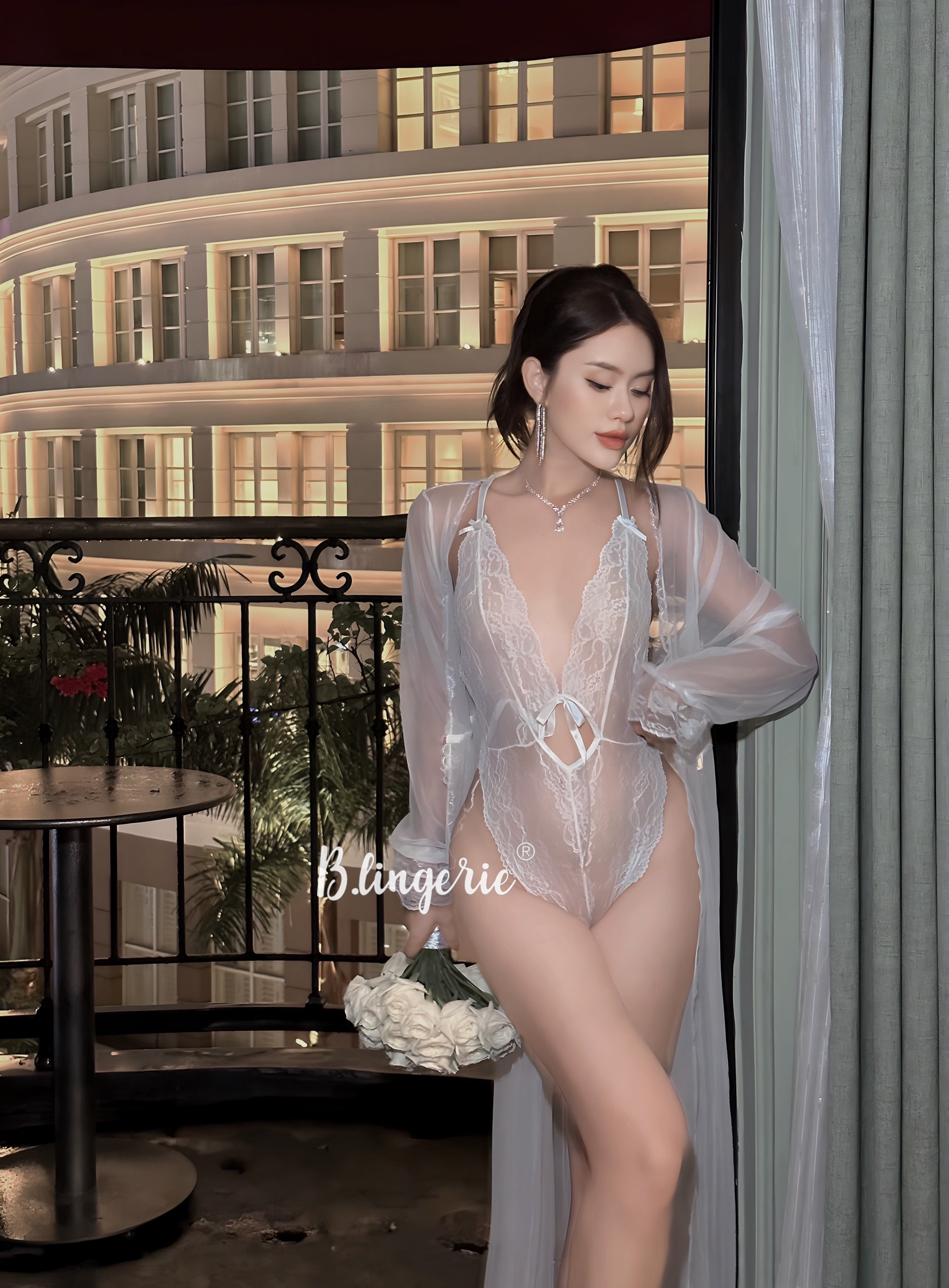 Bộ Bodysuit Phối Ren Gợi Cảm - B.Lingerie