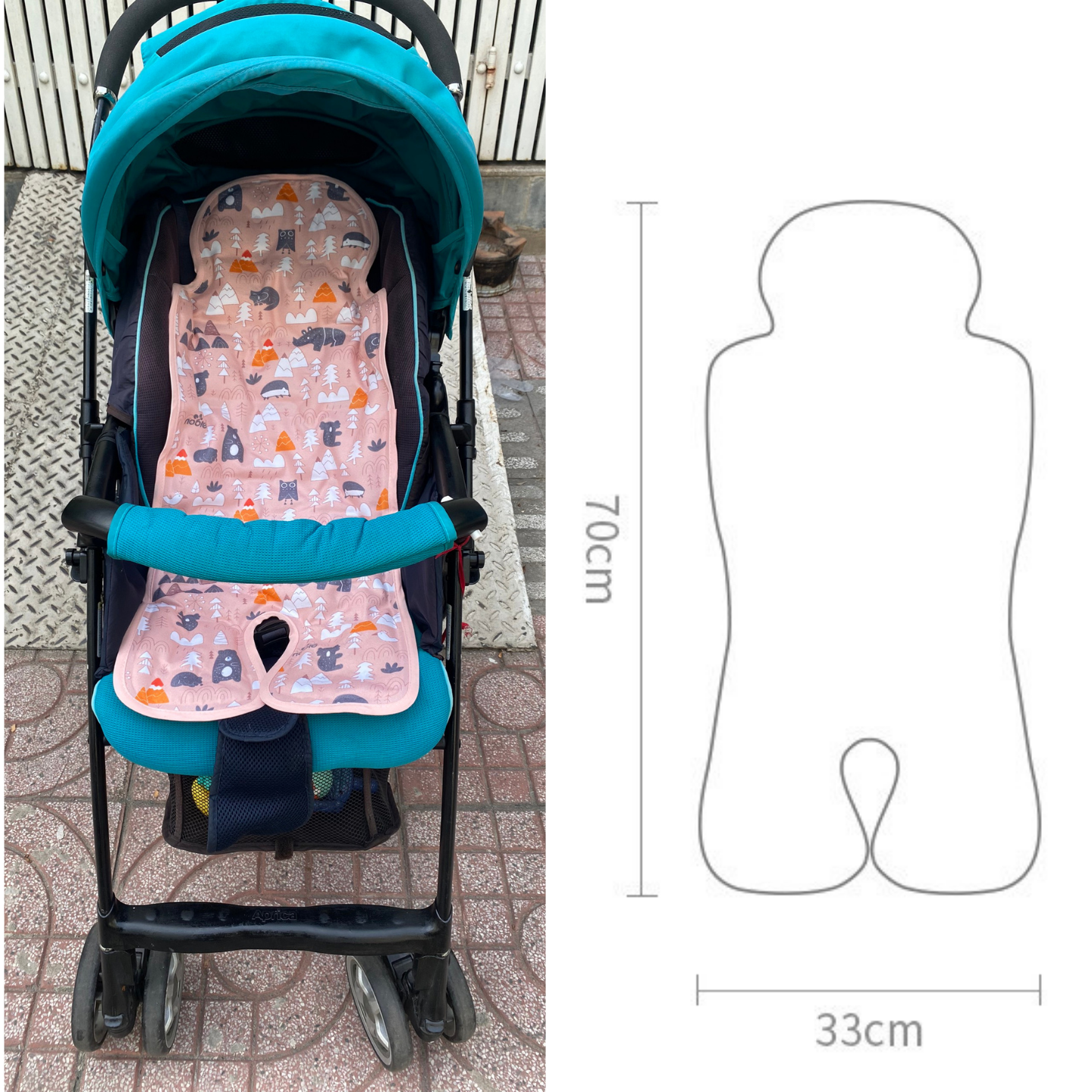 Đệm Lót Xe Đẩy, Ghế Ăn Dậm Cho Bé Cao Cấp Ánh Sao Thiết Kế Full Hạt Gel Đá Công Nghệ Mới Tản Nhiệt Thoáng Mát Êm Ái