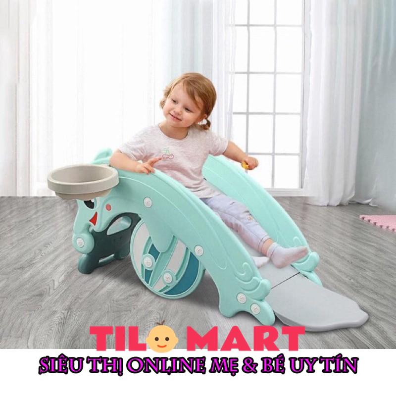 Cầu trượt đa năng kiêm bập bênh và ghế ngồi cho bé