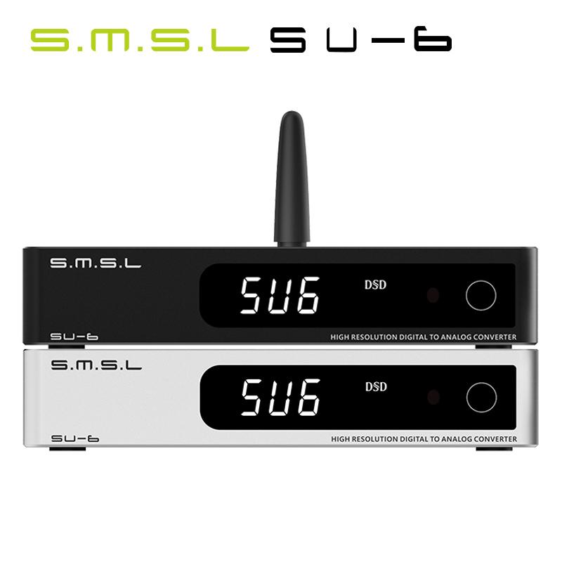 Bộ giải mã SMSL SU-6 ES9038Q2M OPA1612*4 32Bit/768kHz DSD512 Bluetooth 5.0 SU6 Máy tính để bàn Mini DAC có điều khiển từ xa