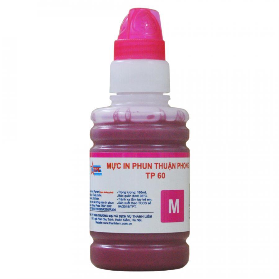 Bộ 6 Màu Mực in phun Thuận Phong PIGMENT TP60 (100ml) dùng cho máy in phun Epson - Hàng Chính Hãng