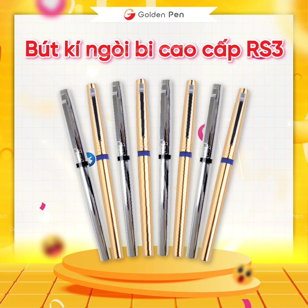 Bút ký Pentel RS3G/RS3S cao cấp thân kim loại mạ vàng bạc sang trọng ngòi mực xanh gel energel 0.8mm viết mượt khô nhanh