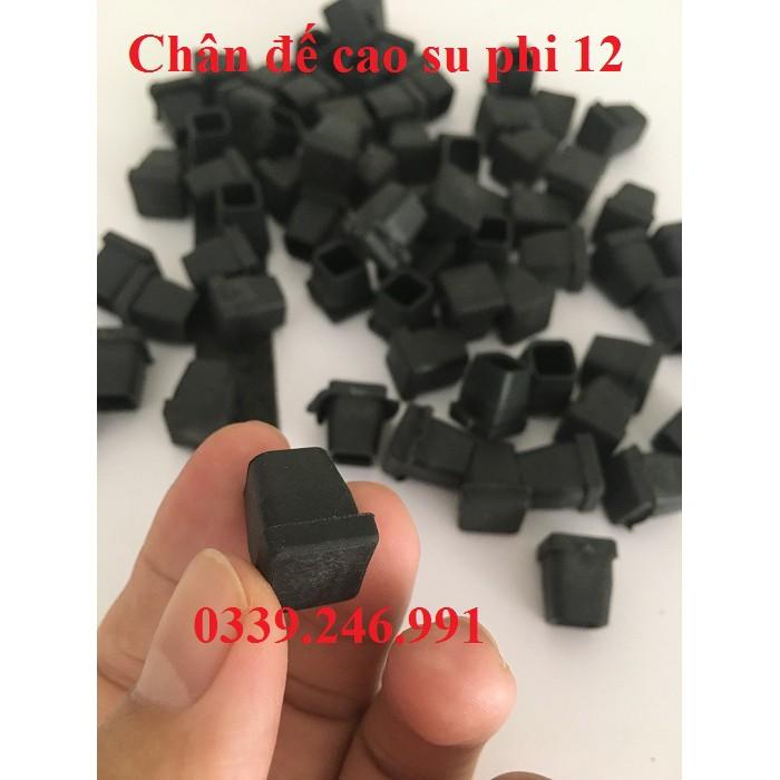 Bộ 50 chiếc chân đế, chụp, núm, nút cao su bịt chân bàn ghế, hộp vuông 12x12_bịt trong