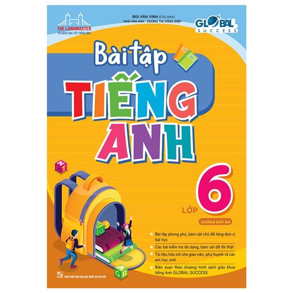 Bài Tập Tiếng Anh Lớp 6 (Không Đáp Án) (Sách Màu)