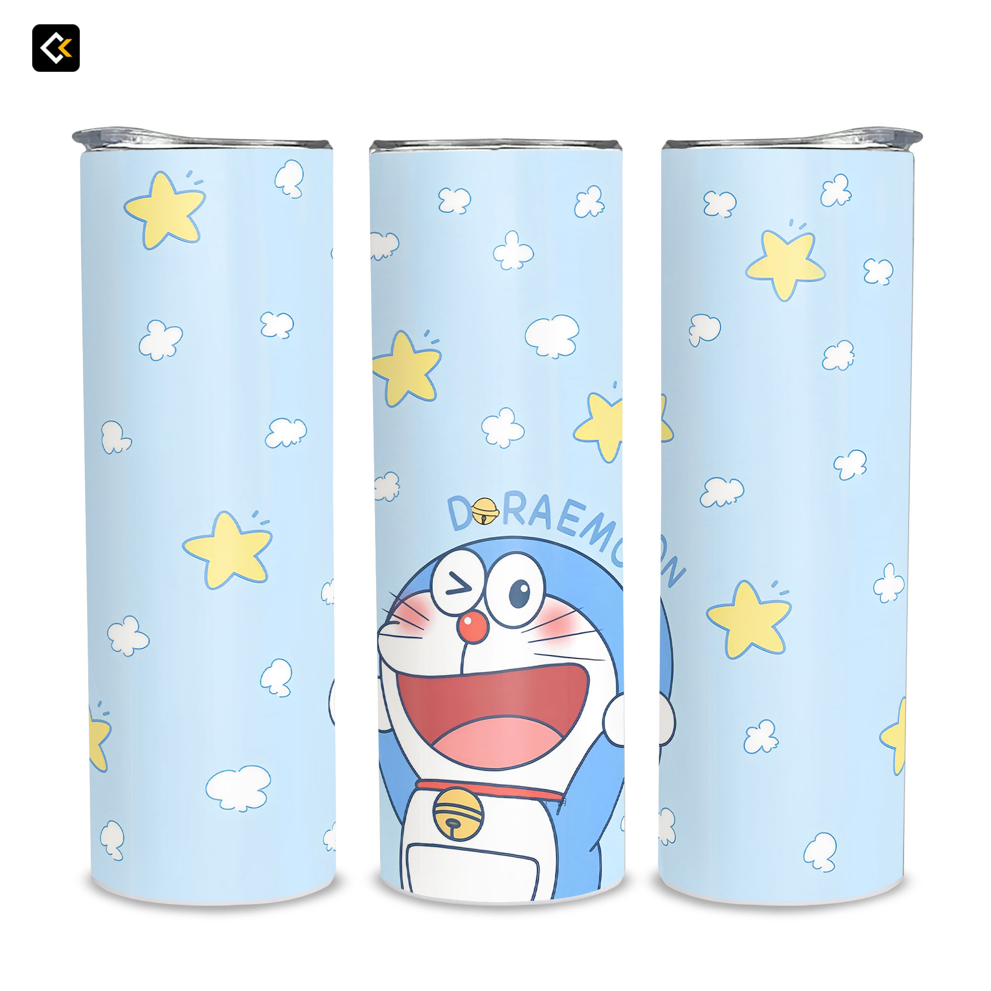 Bình Nước Giữ Nhiệt Doraemon - Bình Giữ Nhiệt Doraemon - Ly Giữ Nhiệt Doraemon - Bình 2 Lớp Thép Không Gỉ SUS 304 - 600ml