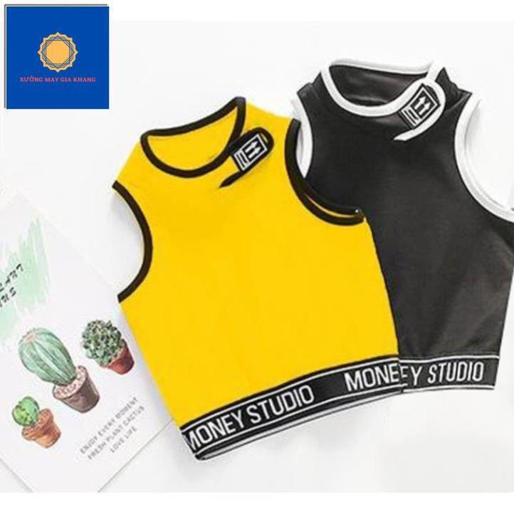 Áo thun bé gái, kiểu sport body ôm, lửng ba lỗ, phong cách thể thao - Xưởng may - Gia Khang