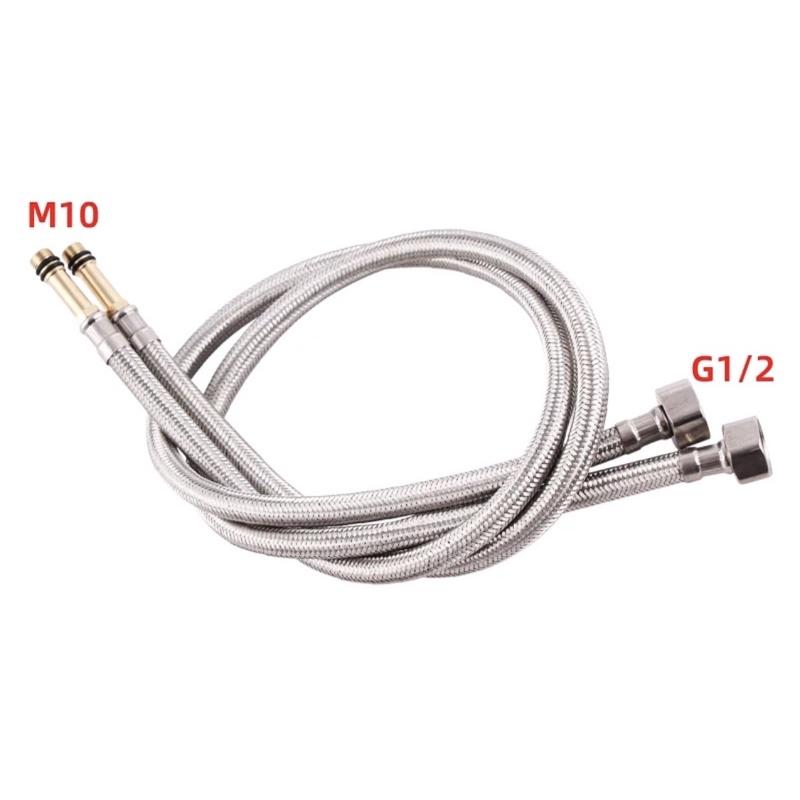 DÂY CẤP NƯỚC NÓNG - LẠNH ĐẦU M10 TO NHỎ
