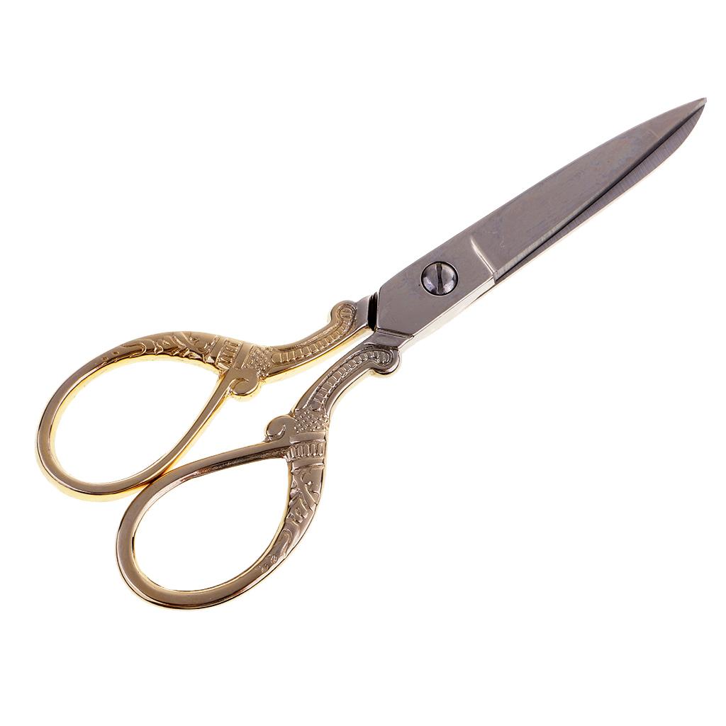 2x Stainless Steel Sewing Scissors, Retro Embroidery Scissors, Thread Scissors,