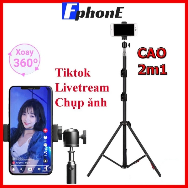 Gậy chụp hình, giá đỡ điện thoại live stream TikTok, Tripod 3 chân ảnh Dậy học online