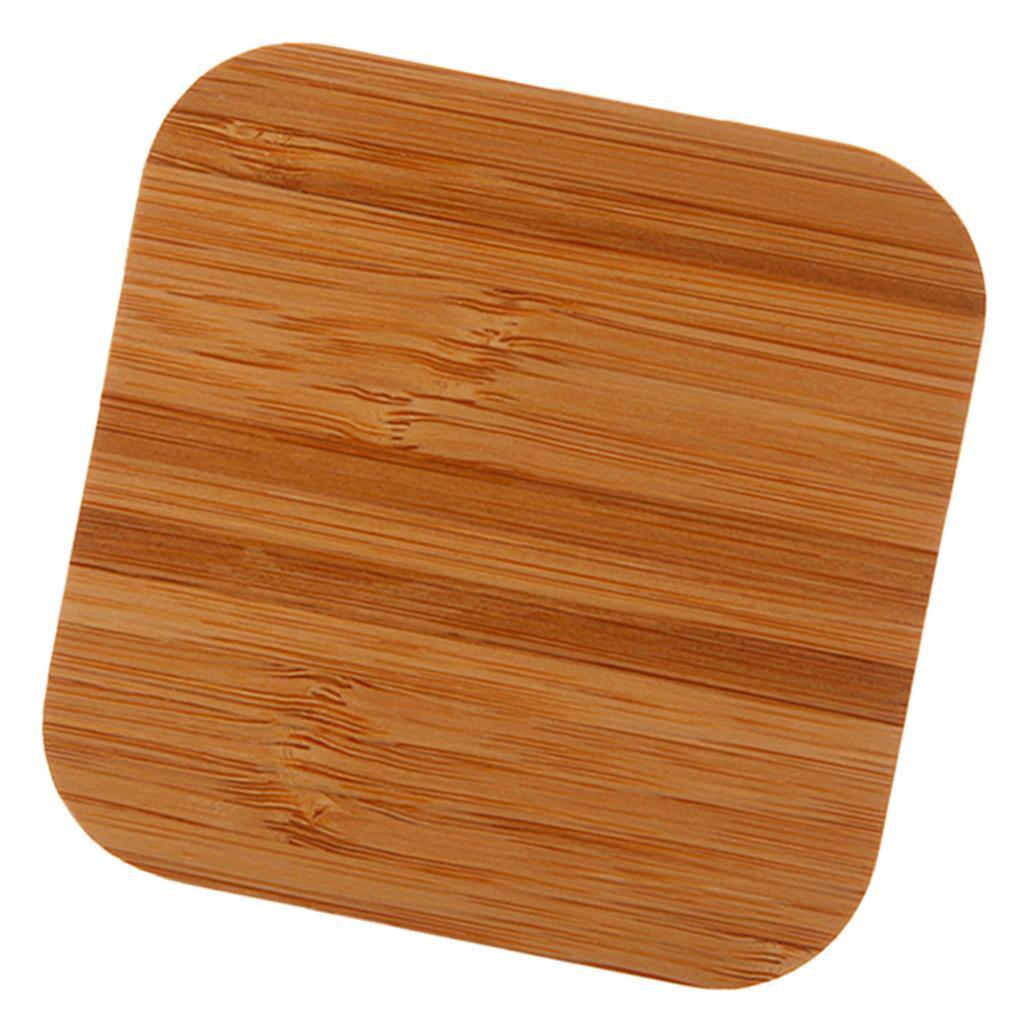 Portable Qi Wireless Charger Bamboo Wood Mat Pad for 8/8 Plus S7 S8