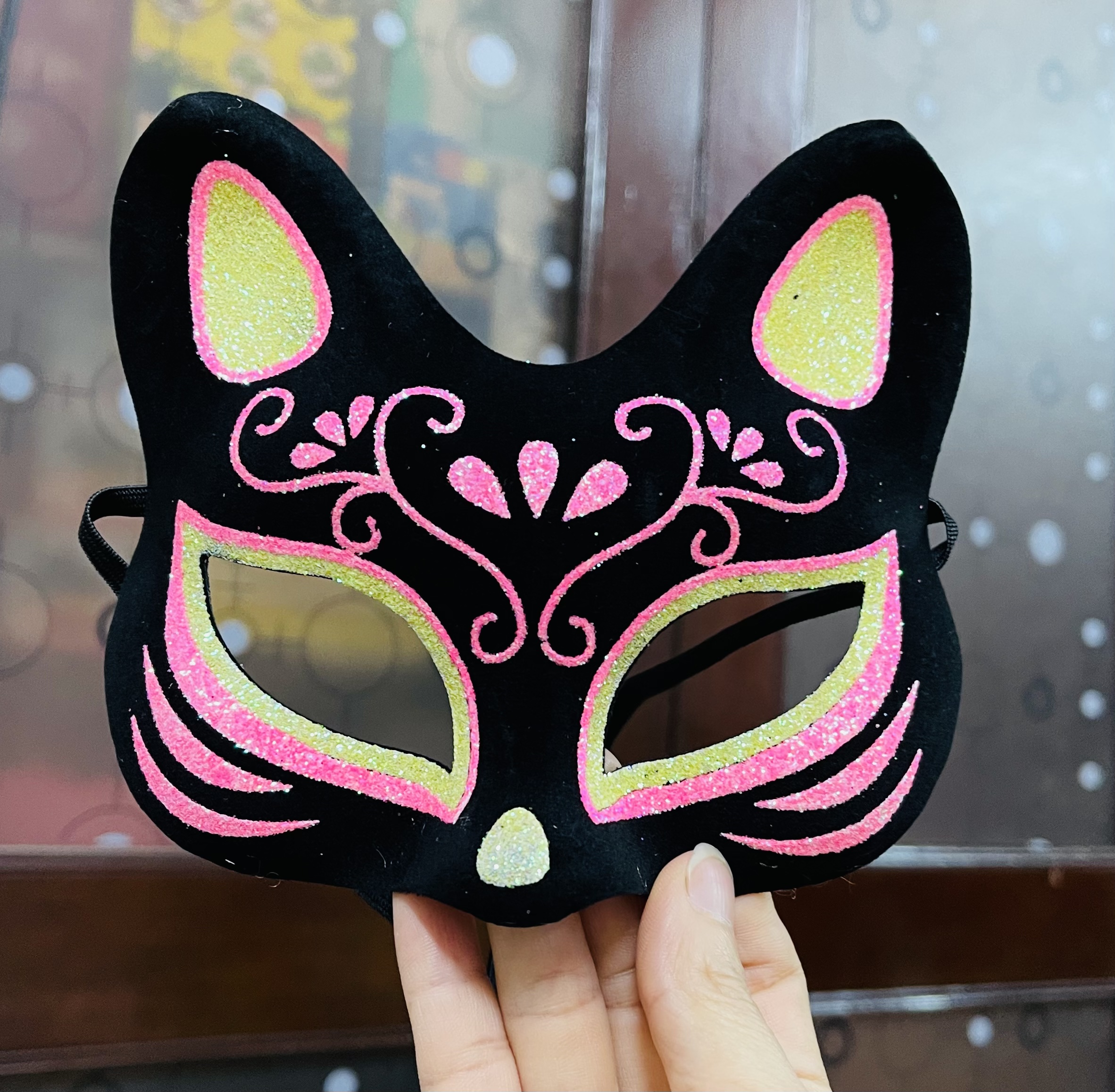 Mặt nạ cáo nửa mặt hoá trang  cosplay halloween/ mặt nạ chơi trung thu