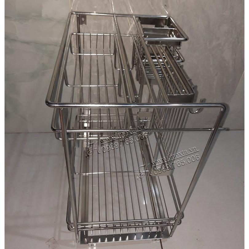 Kệ gia vị âm tủ, kệ gia vị đa năng lắp đặt âm tủ INOX 304 GVAM304