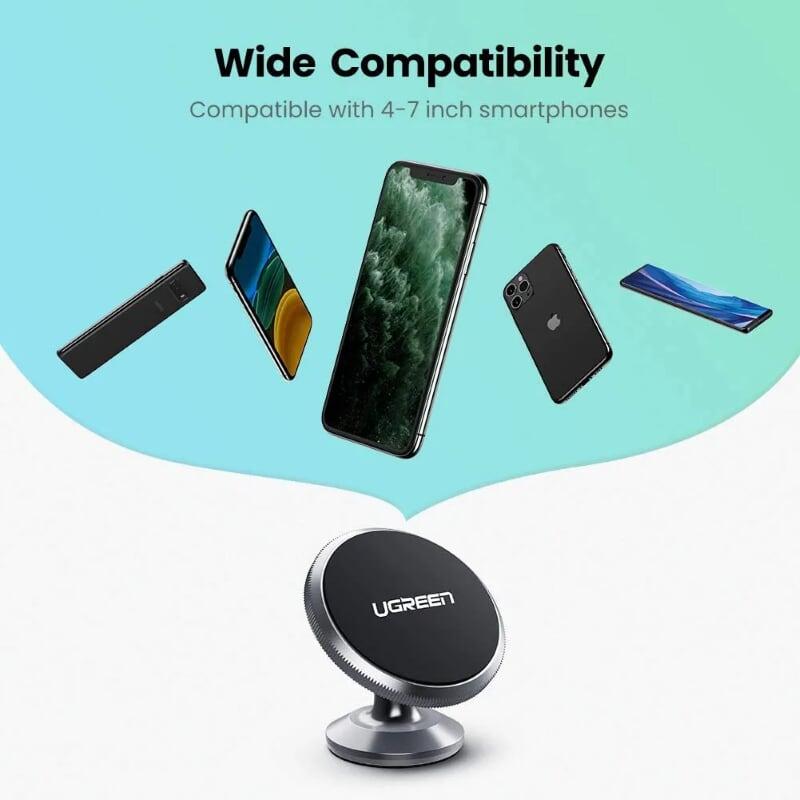 Ugreen UG50871LP117TK 4 đến 7 inch giá đỡ điện thoại từ tính trên xe hơi - HÀNG CHÍNH HÃNG
