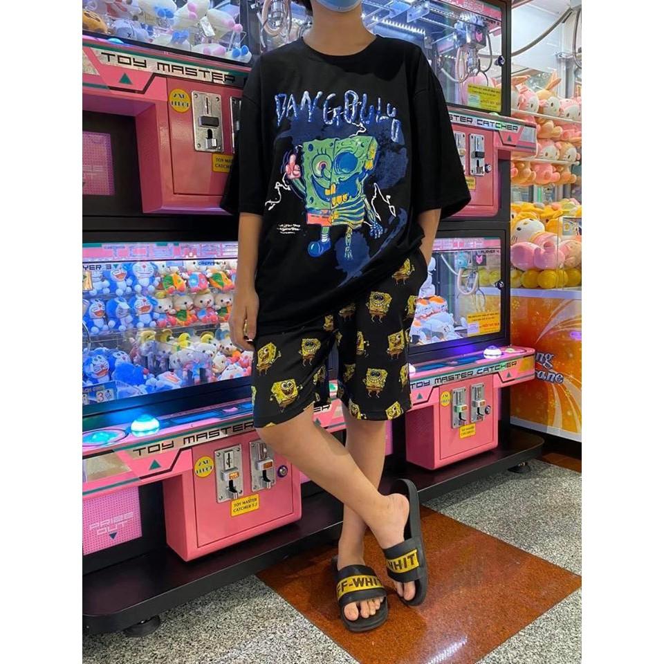 Áo thun tay lỡ Áo phông unisex nam nữ Bọt Biển SPONGEBOB THE 1992