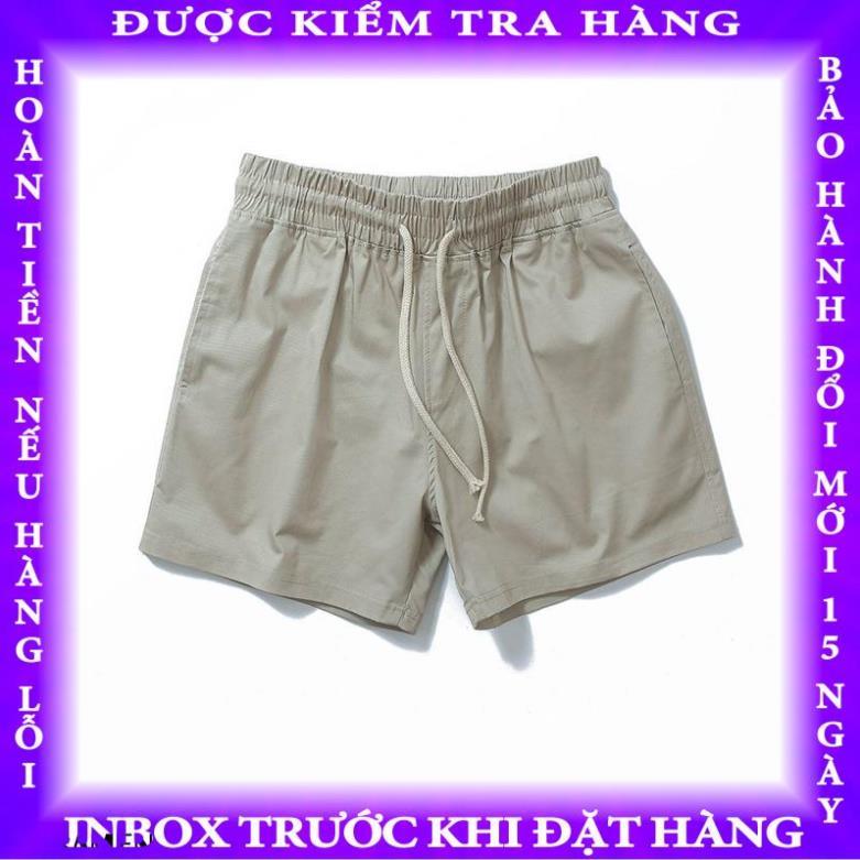 Quần Short Đùi Kaki CARAMEN Form Trên Gối Co Giãn Lưng Thun Thoải Mái trantuan