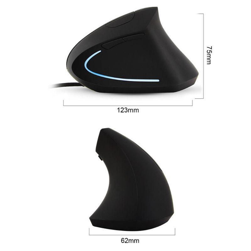 Chuột gaming dùng cho tay phải kiểu đứng có dây 800 1200 1600 DPI