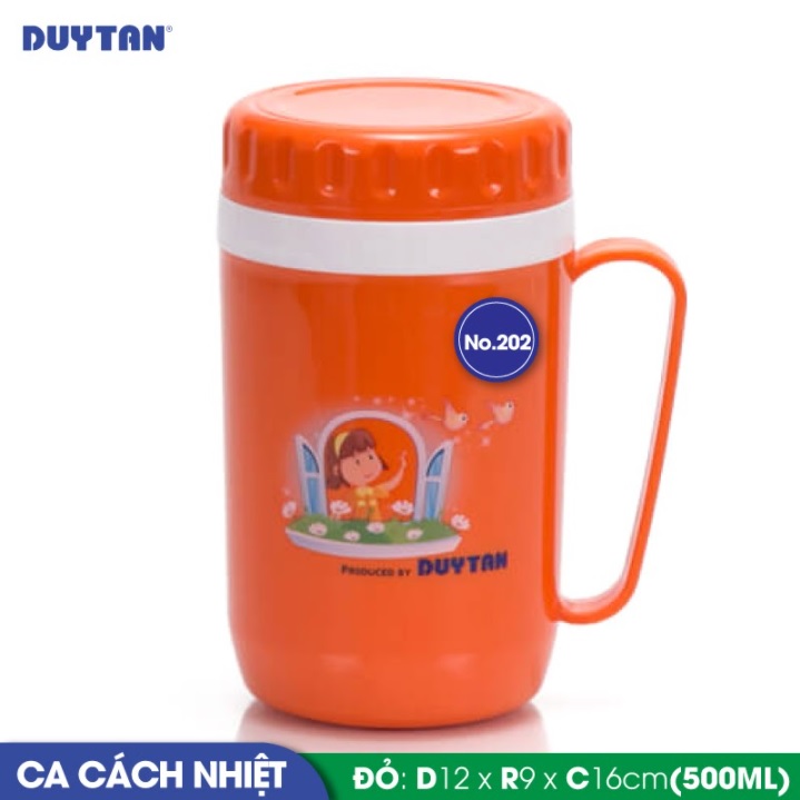 Ca cách nhiệt nhựa Duy Tân 500ml - 32024 - Giao màu ngẫu nhiên - Hàng chính hãng