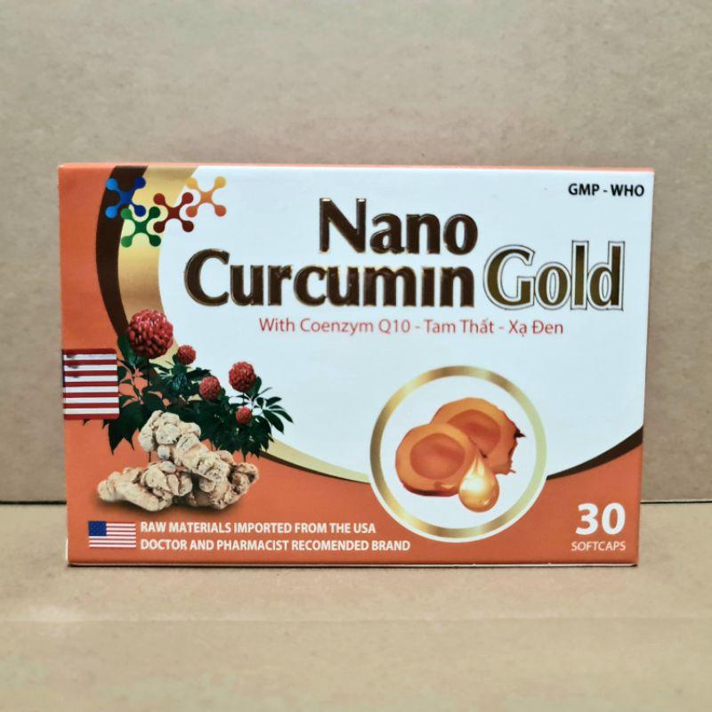 Nano Curcumin Gold - Giúp giảm các triệu chứng viêm loét dạ dày, tá tràng, thượng vị, hang vị (Hộp 30 viên)