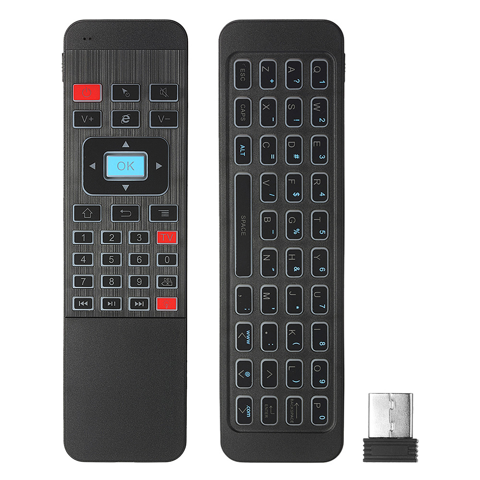 Bàn Phím Không Dây 2.4g Cảm Biến 6 Trục Điều Khiển Từ Xa IR Cho TV Thông Minh AnDroid TV Box Mini PC