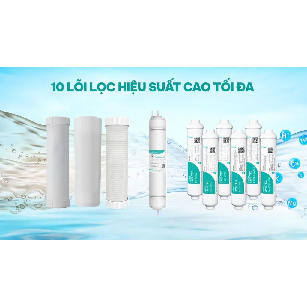 [TẶNG BỘ LÕI] Máy lọc nước nóng lạnh RO 10 lõi Karofi Livotec 616 - Lắp đặt miễn phí toàn quốc - Bảo hành 36 tháng - Hàng Chính Hãng