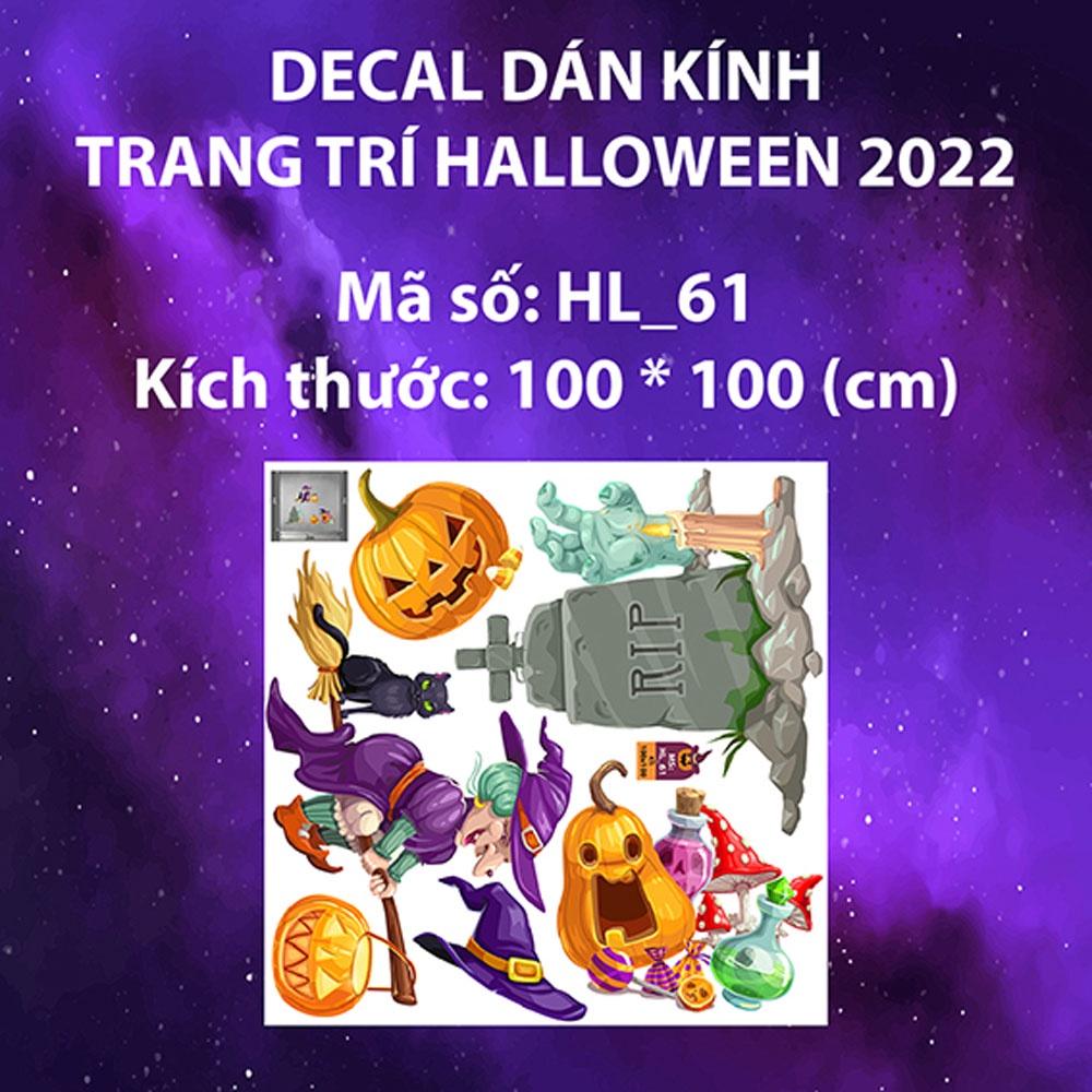 DECAL TRANG TRÍ HALLOWEEN 2022 COMBO VUI CHƠI HALLOWEEN