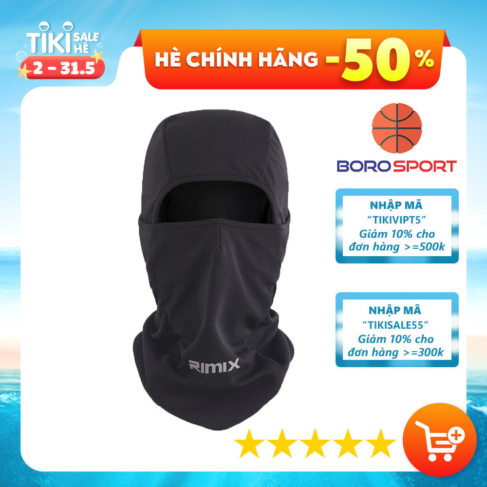 Khăn Rimix Đa Năng Trùm Đầu Ninja Fullface Chống Nắng, Chống Tia UV Thích Hợp Đi Xe , Chạy Bộ , Leo Núi  Dành Cho Cả Nam Và Nữ Rimix - Hàng Chính Hãng