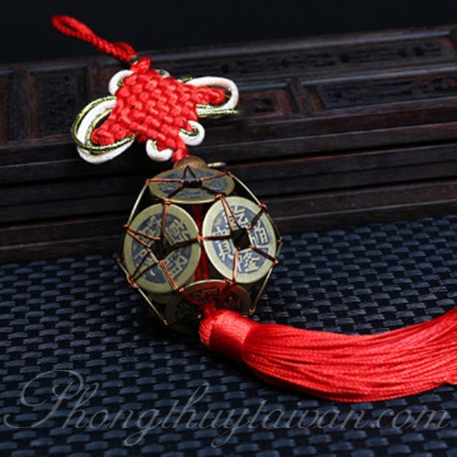 Dây xu đồng tiền Kim Tiền Bảo 38cm - chiêu tài lộc, may mắn, bình an.