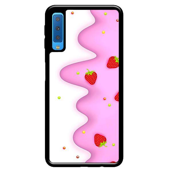 Ốp in cho Samsung Galaxy A7 2018 Họa Tiết Dâu - Hàng chính hãng