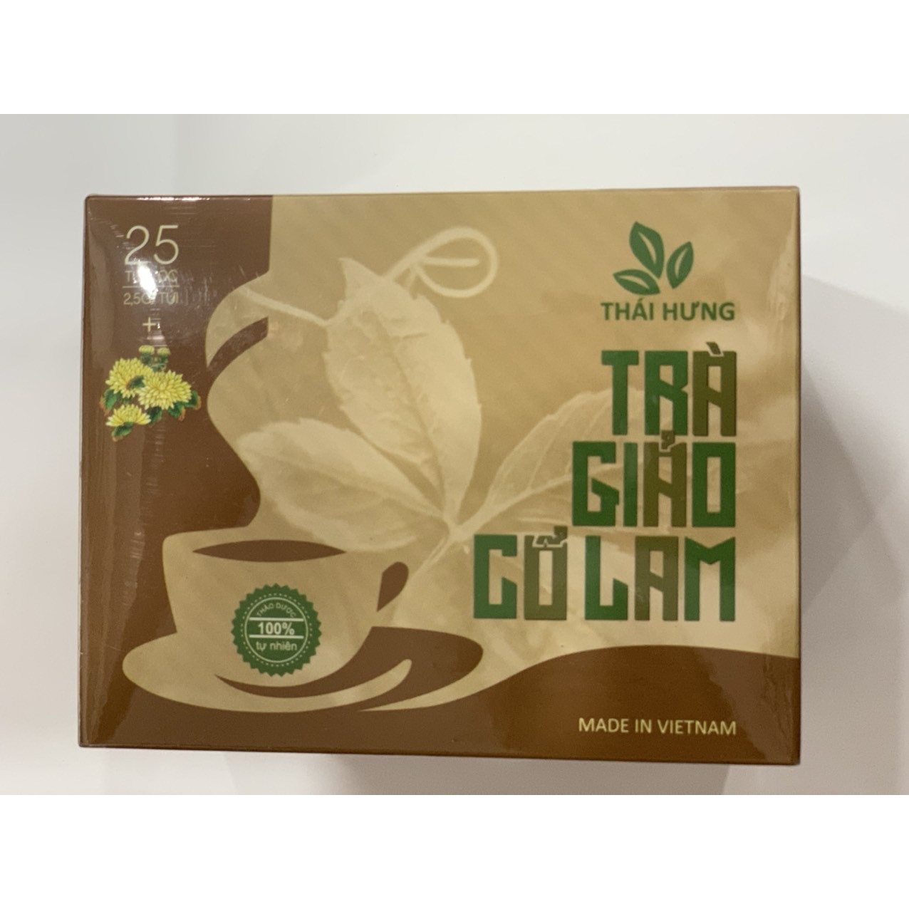 Combo 04 Hộp Trà thảo dược cao cấp Thái Hưng: GIẢO CỔ LAM (25 túi lọc 2,5g)