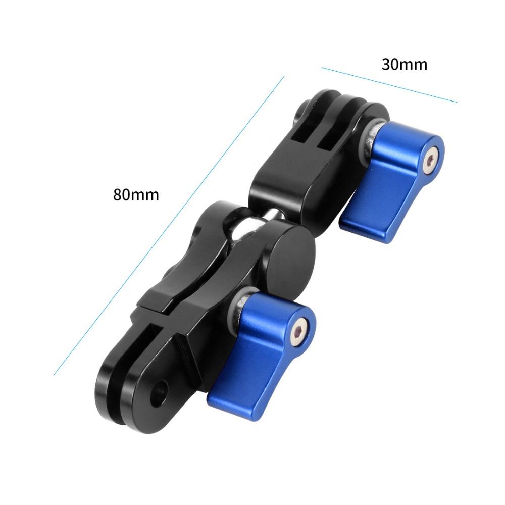 360 độ Xoay Xoay kim loại Máy ảnh mũ bảo hiểm Bộ điều hợp Chân máy cố định cho GoPro cho hành động của DJI OSMO cho máy ảnh hành động của Eken