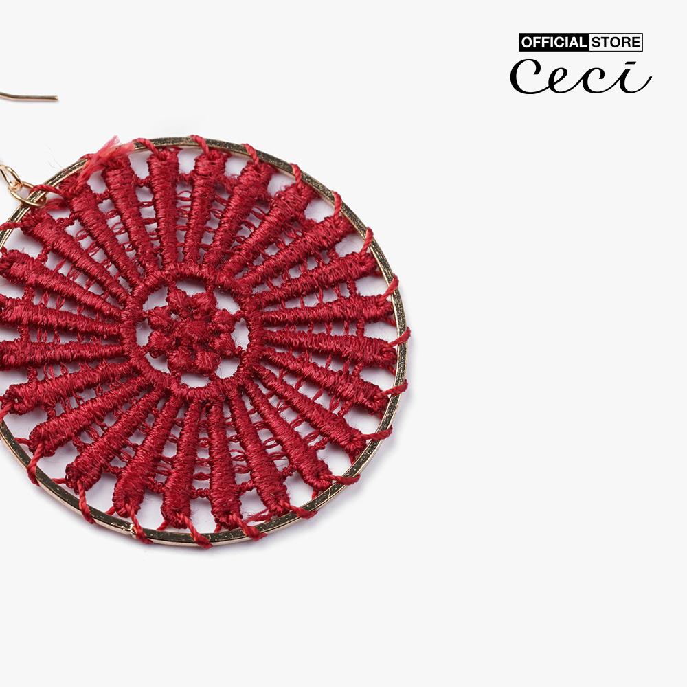 CECI - Khuyên tai nữ khoen tròn bện dây thời trang CC1-08000026-08