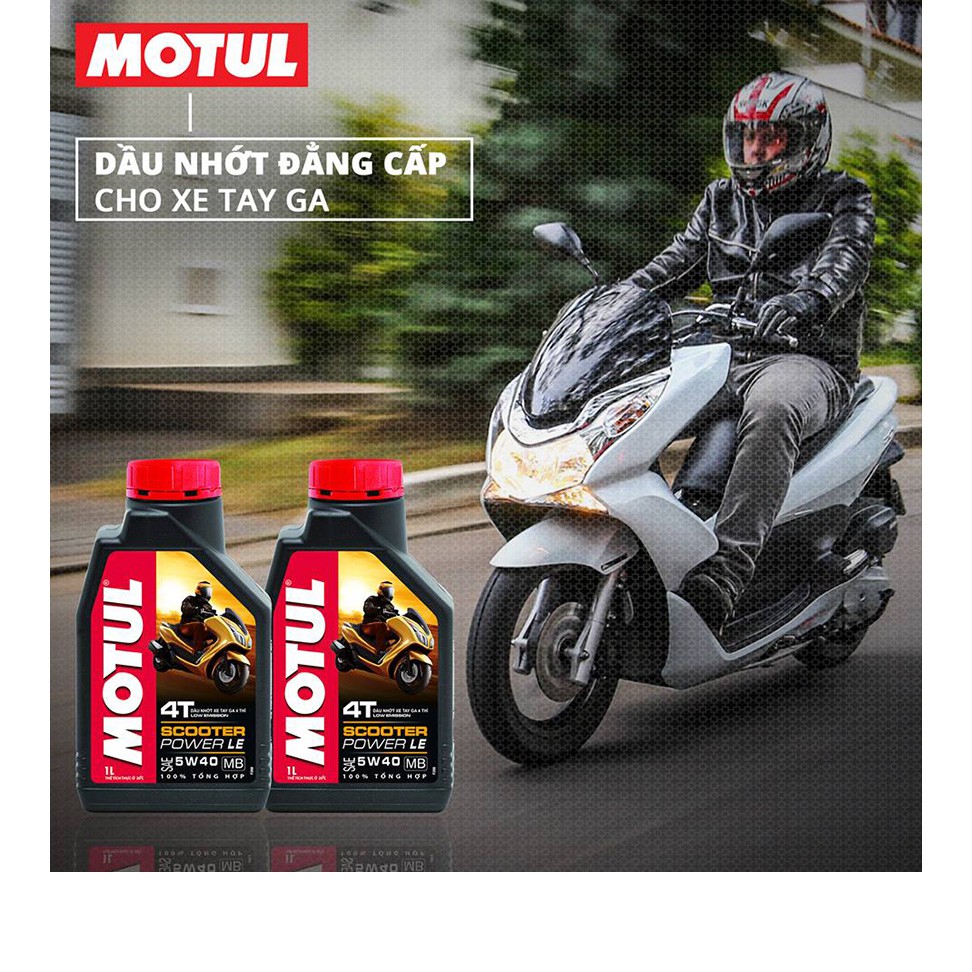 [TẶNG PHỄU] Nhớt Xe Tay Ga SCOOTER POWER.M.O.TU.L- 5W40.FULLY SYNTHETIC. Dùng Cho Xe Ga Đời Mới Chất Lượng Pháp Ecoshine