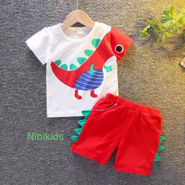 Bộ Cộc Tay Cho Bé Hình Khủng Long M36