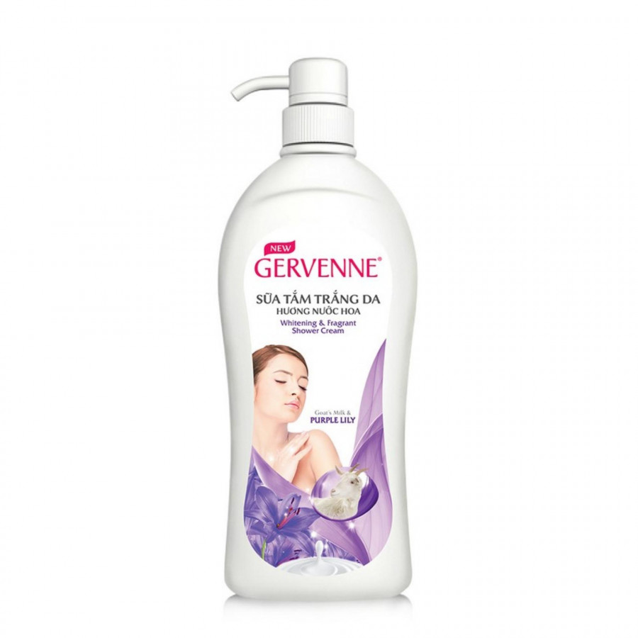 Sữa tắm trắng da Gervenne Purple Lily 900gr