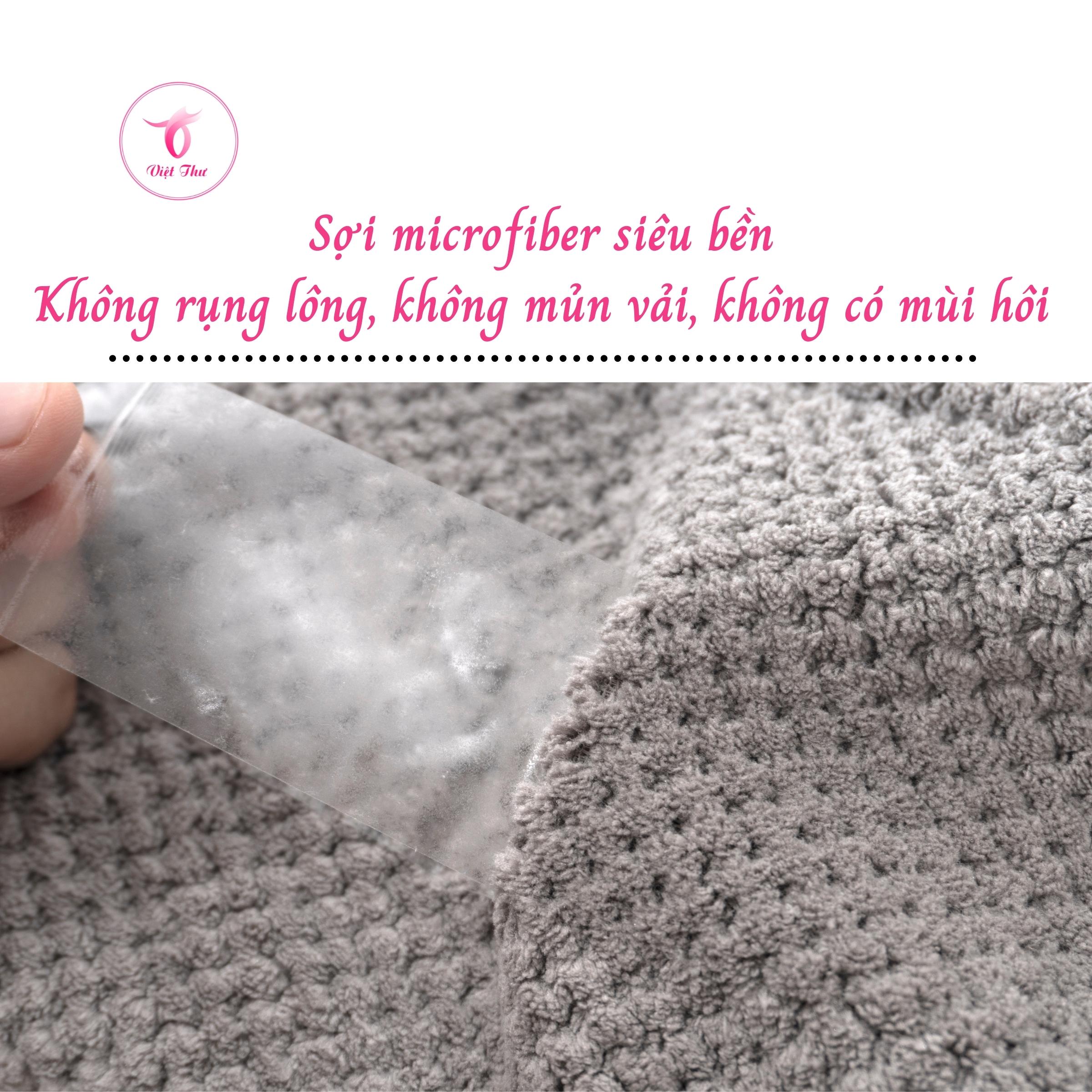 Khăn mặt cao cấp Việt Thư, khăn mặt sợi microfiber ngoại nhập siêu mềm, siêu thấm - Hàng Chính Hãng