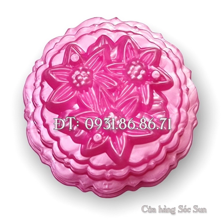Khuôn rau câu trung thu 3 hoa cúc nhí 5 cánh loại 10 cm – Mã số 1851