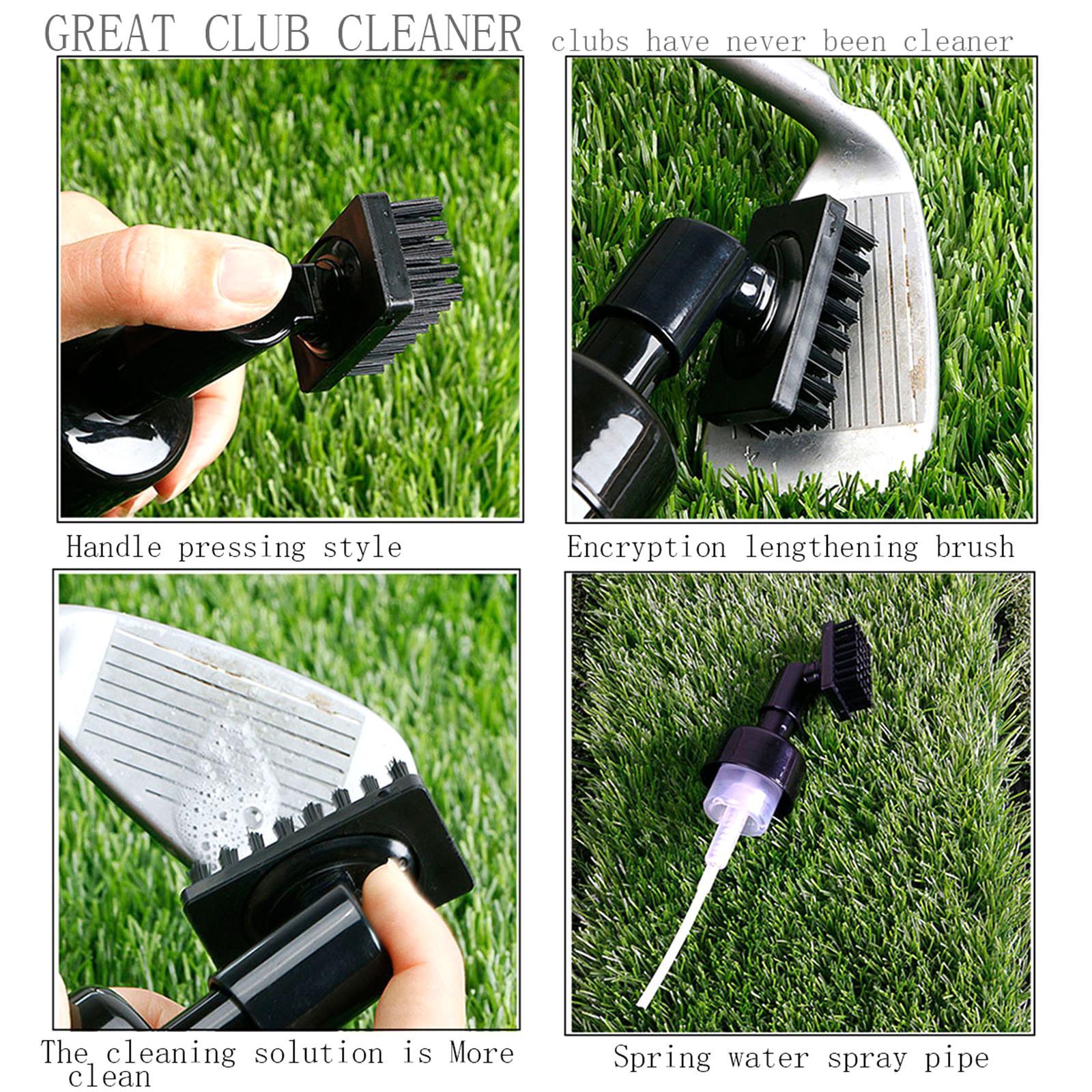 Golf Club Brush with Groove Cleaner with Water Bottle Equipped with Water Spray Device