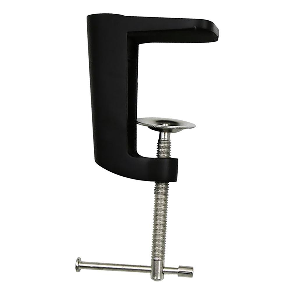 8X Adjustable Arm Clamp Table Lamp Clip Clamp Metal Stand Black