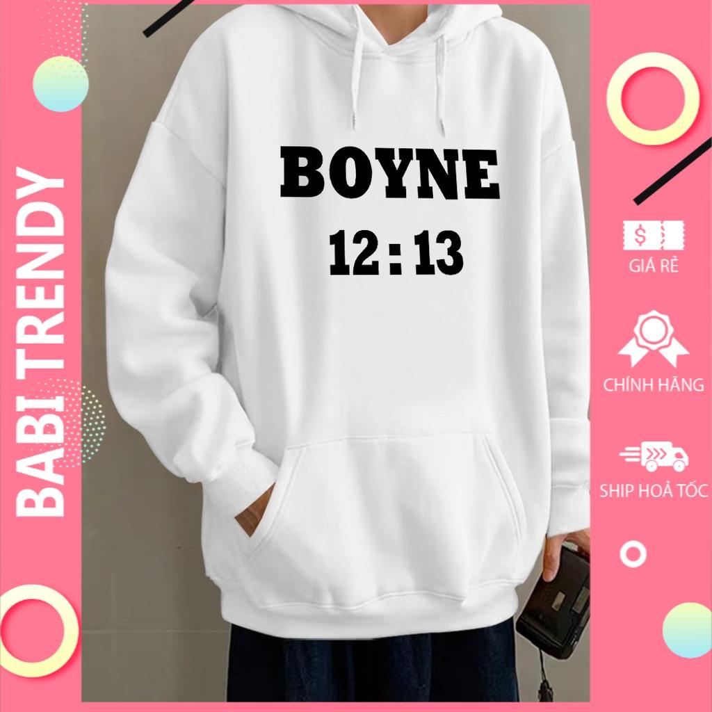 Áo hoodie nam nữ áo khoác Boyne unisex nỉ phong cách ovesize siêu đẹp Form Rộng – ST17 - babitrendy